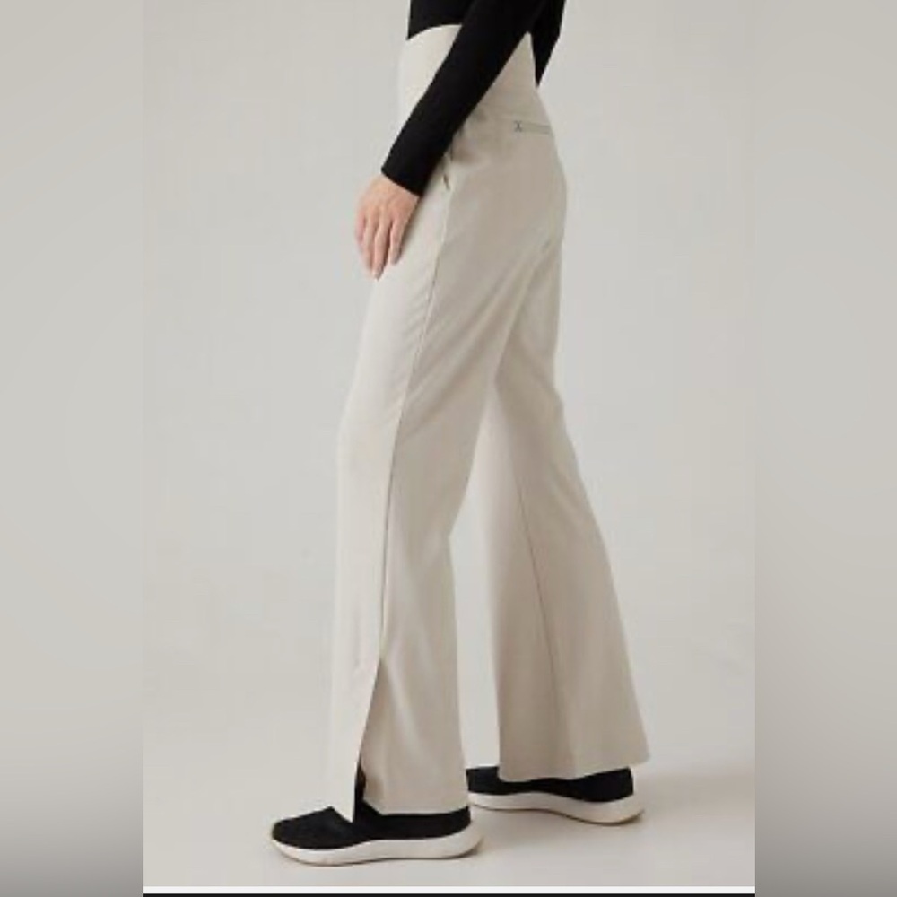 Athleta Cream Wide Leg Pants